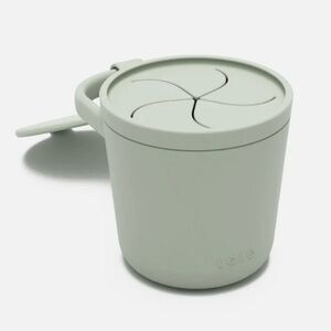 Lalo Silicone Snack Cup in Light Gray